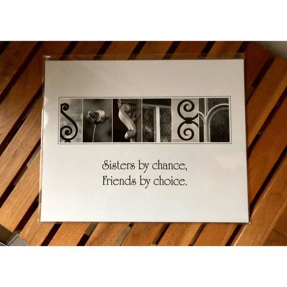 8x10 SISTER Alphabet Art Photograph - Picture 2 of 2